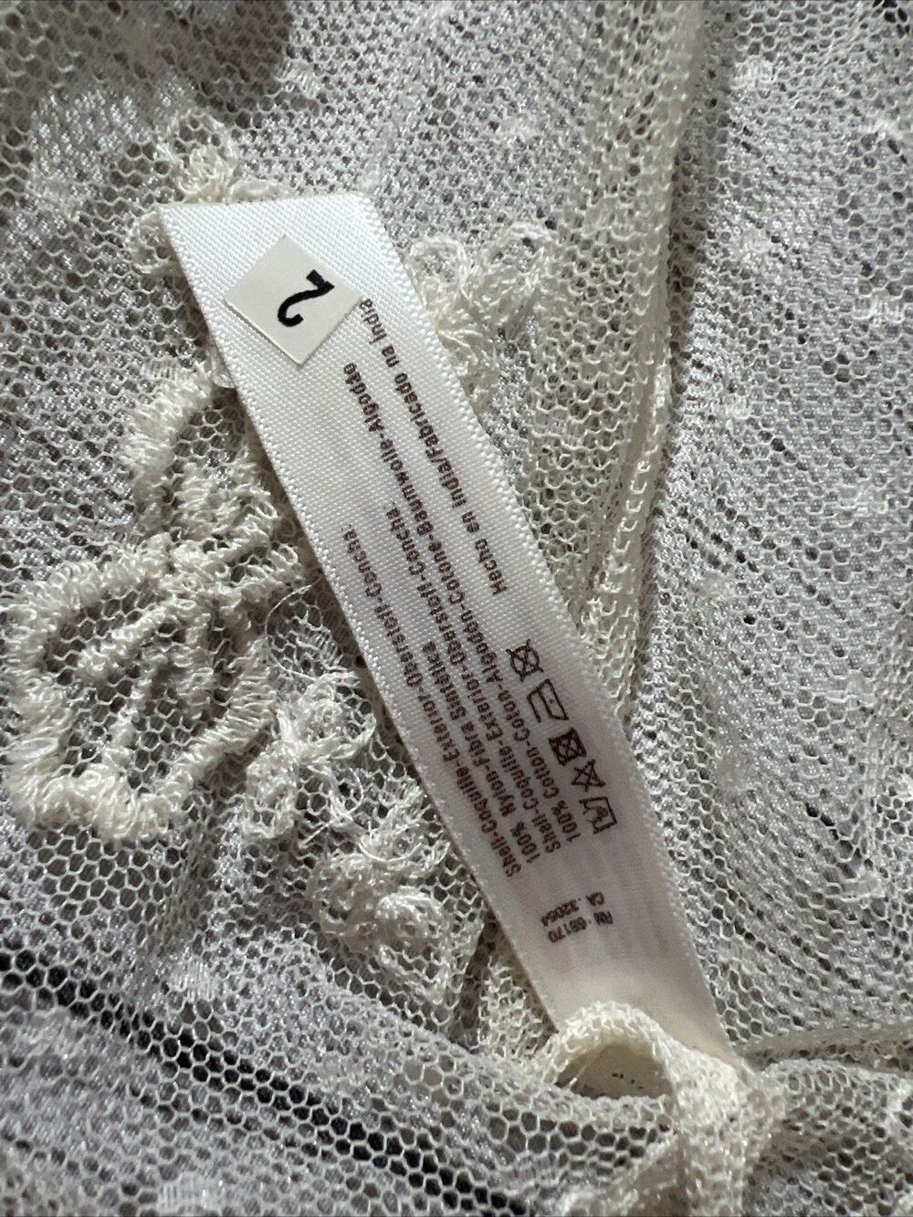 Rare Vintage Free People Say Hello to Heaven Lace Dots Crochet Slip Dress XS - Picture 7 of 13